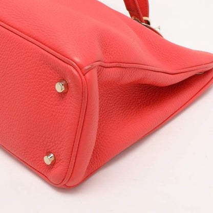 Christian Dior Coral Grained Leather Diorissimo Tote Bag
