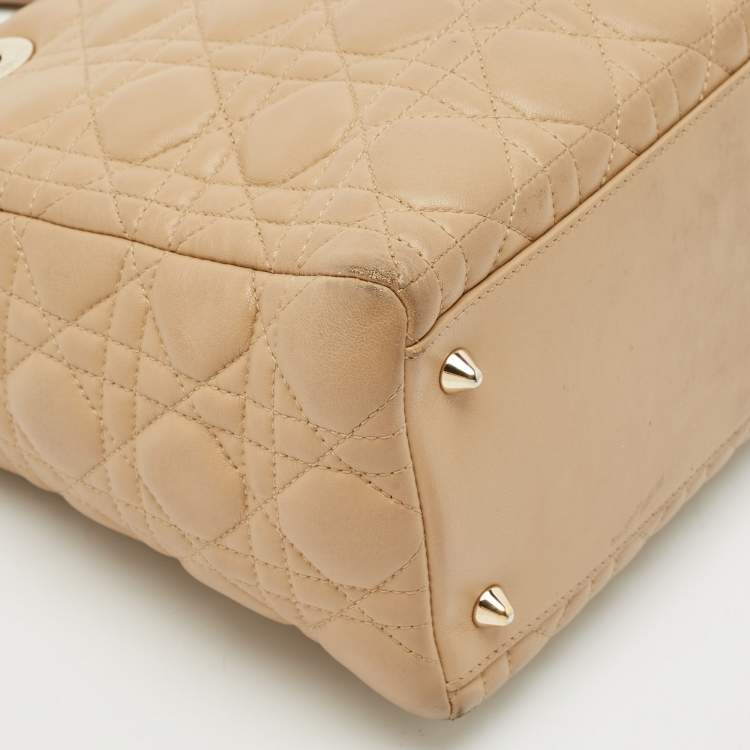 Dior Medium Lady Dior Tote – Beige Cannage Leather
