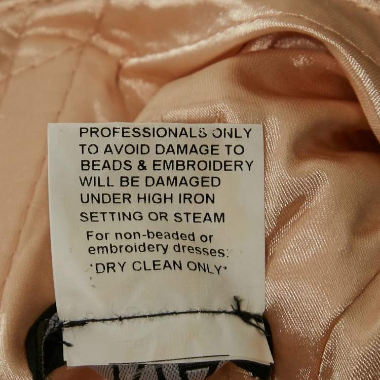 Jovani Beige Lurex Jacquard One-Shoulder Gown – Size S – Brand New