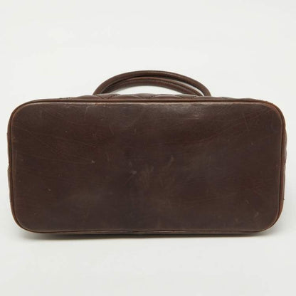 Chanel Dark Brown Quilted Leather CC Bag