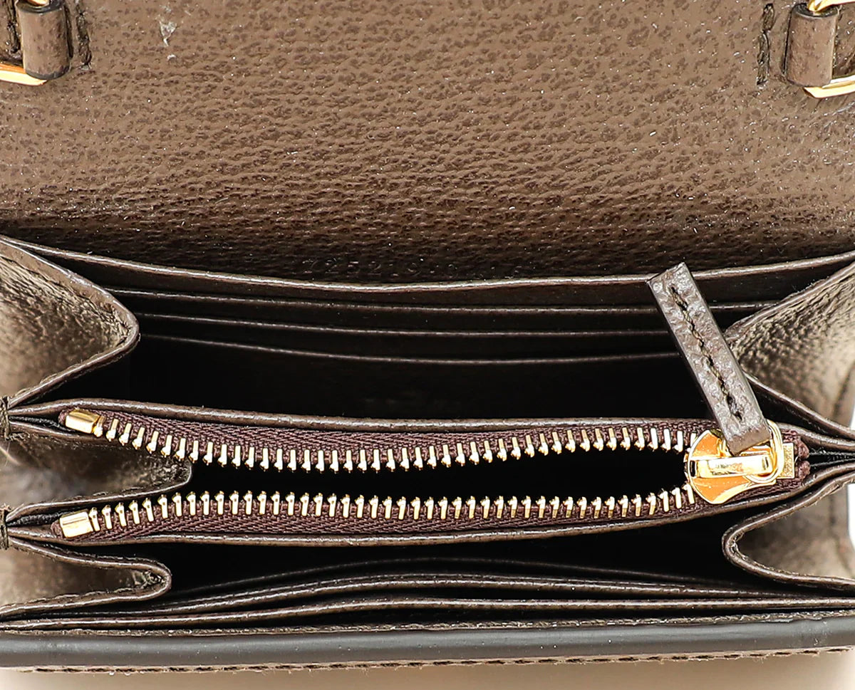 Gucci Ebony GG Guccissima Blondie Medium Chain Wallet