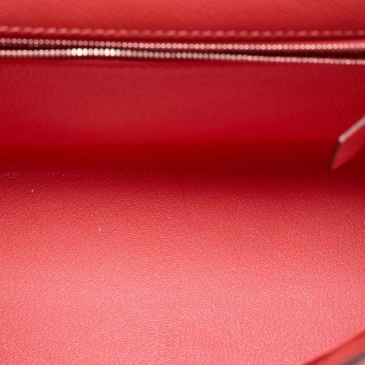 Hermès Rose Jaipur Epsom Leather Palladium Finish Kelly Sellier 28 Bag