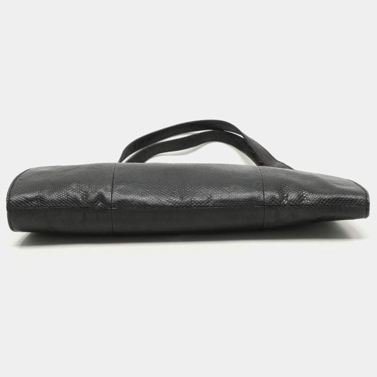 Gucci Black Karung Leather Shoulder Bag