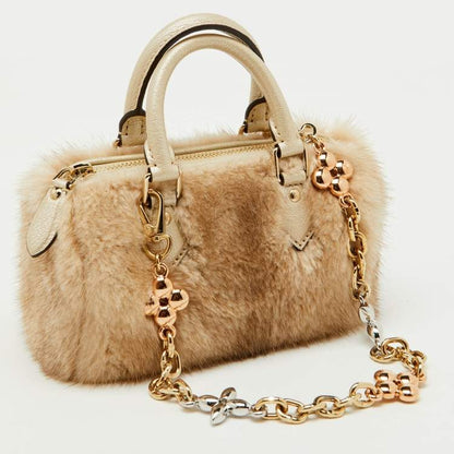 Louis Vuitton Mink Fur Nano Speedy Bag – Monogram Chain