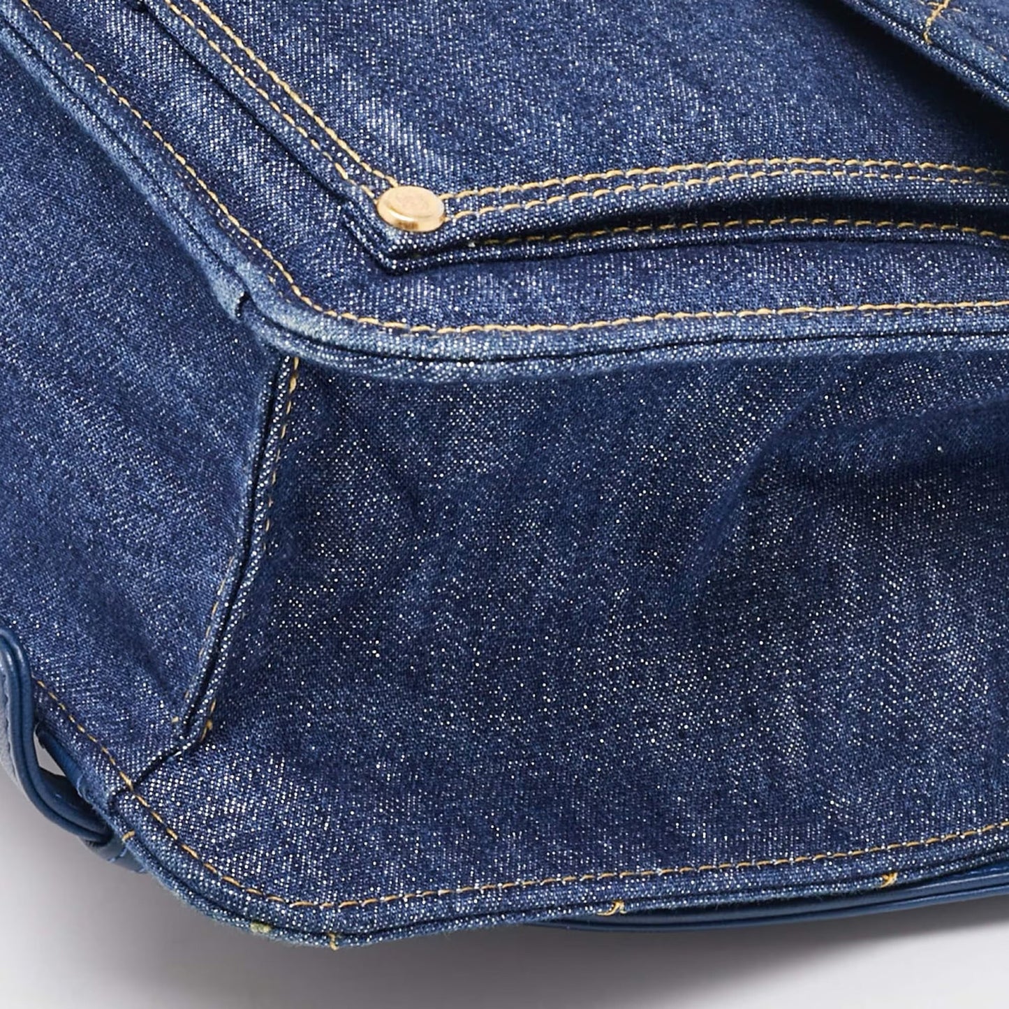 Chanel Blue Quilted Denim CC Flap Double You Backpack