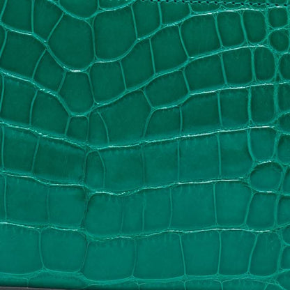 Louis Vuitton Green Alligator Leather Zippy Wallet