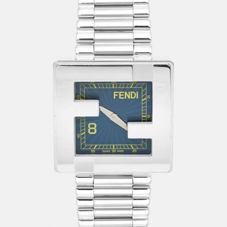 Fendi Fendimania KFE-F132010101 Men’s 40mm Blue Dial Quartz Watch – Stainless Steel, 2022