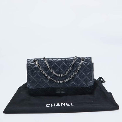 Chanel Navy Blue Quilted Aged Leather Reissue 2.55 Flap Bag