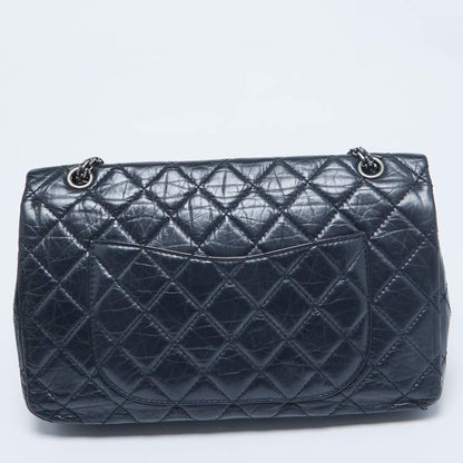 Chanel Navy Blue Quilted Aged Leather Reissue 2.55 Flap Bag