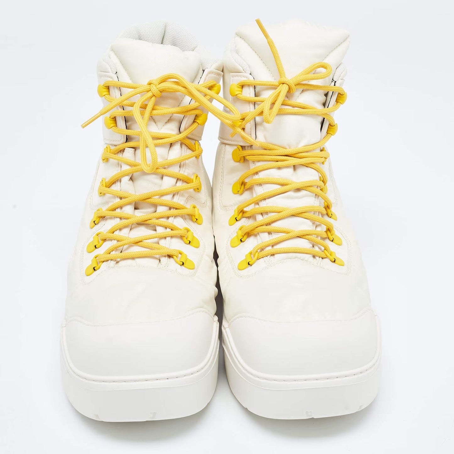 Bottega Veneta Puddle Bomber Size 42 Cream Nylon Boots