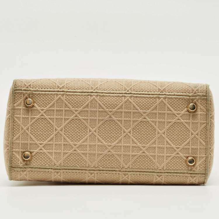 Dior Medium Lady D-Lite Tote in Beige