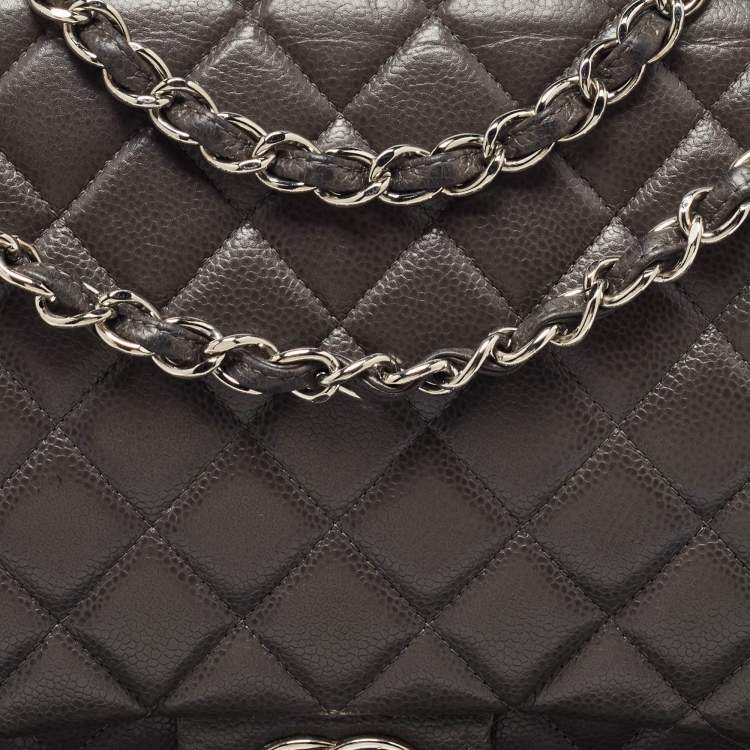 Chanel Grey Maxi Double Flap Bag – Classic Quilted XL