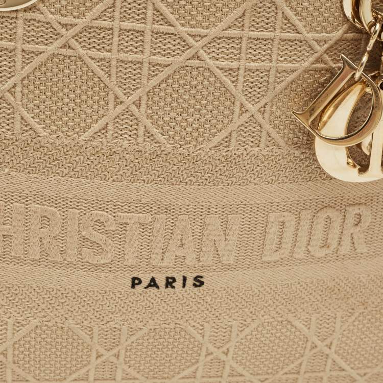 Dior Medium Lady D-Lite Tote in Beige