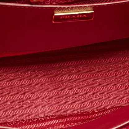 Prada Red Saffiano Lux Leather Medium Tote