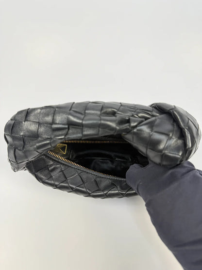 BLACK BOTTEGA VENETA MINI JODIE BAG