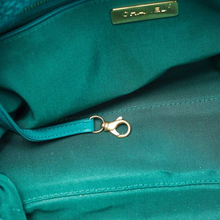 Chanel Medium Shopper Tote in Green Tweed