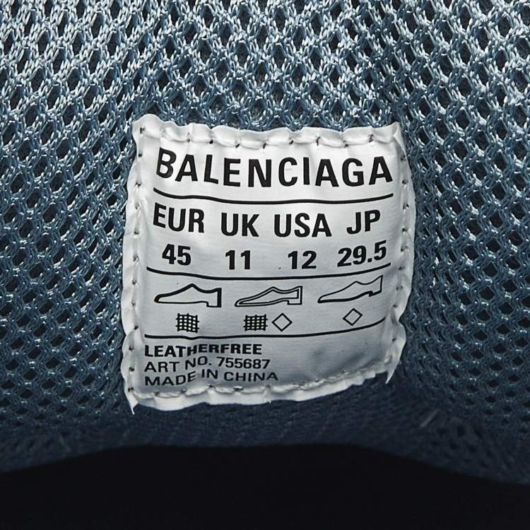 Balenciaga Blue Denim Triple S Mules Size 45