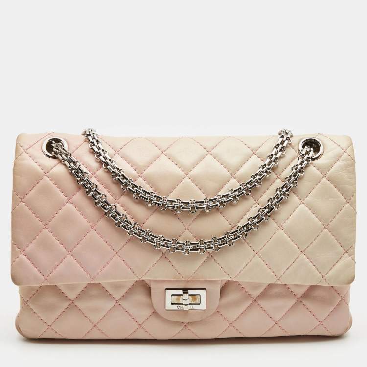 Chanel Pink Ombre Quilted Leather Reissue 2.55