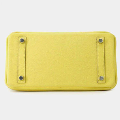 Hermès Birkin 25 Verso Lime & Blue Novillo Leather Tote Bag