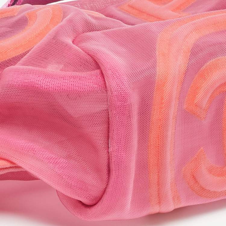Chanel Pink Mesh & Fabric CC Belt Bag