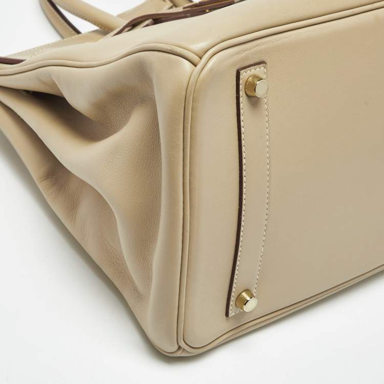 Hermès Birkin 35 Beige Swift Leather Bag