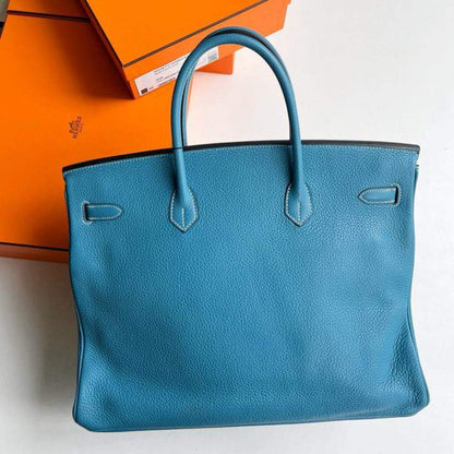 Hermès Birkin 40 Togo Leather Tote – Denim Blue