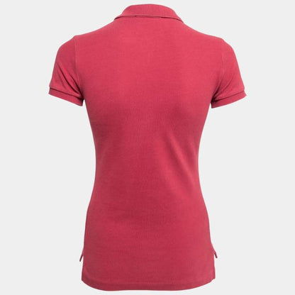 Ralph Lauren Red Cotton Pique Skinny Polo T-Shirt - Size S