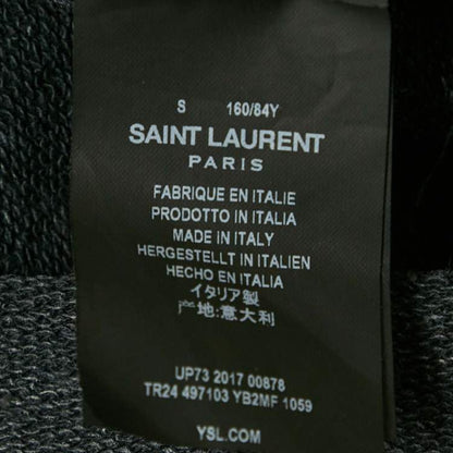 Saint Laurent Paris Faded Grey Logo Cotton Sweatshirt – Size S