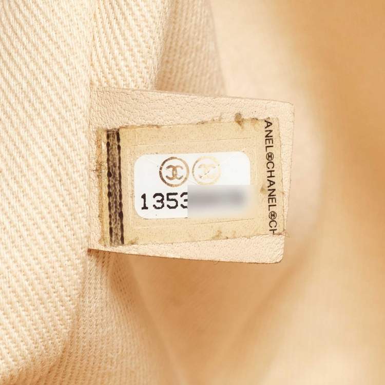 Chanel Beige Tweed CC Nature Tote Bag