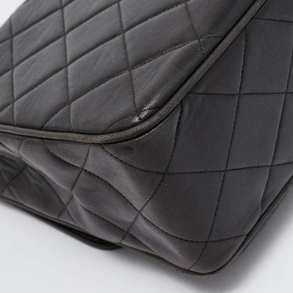 Chanel Black Quilted Leather CC Square Flap Chain Bag