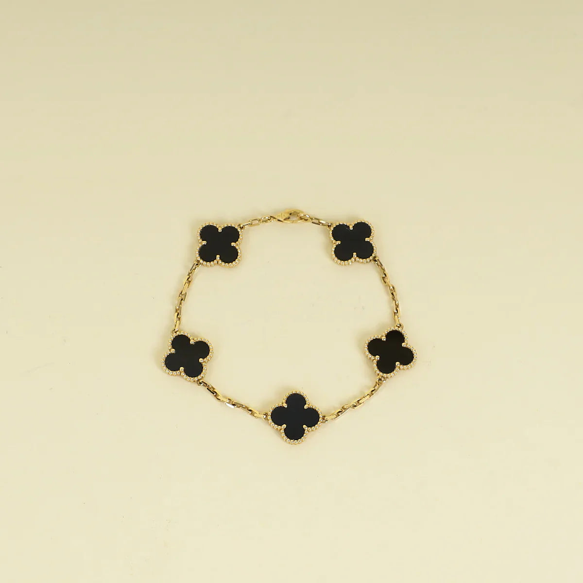 Van Cleef and Arpels 18K Yellow Gold Motifs Bracelet