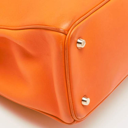 Dior Large Orange Leather Diorissimo Shopper Tote – With Pouch
