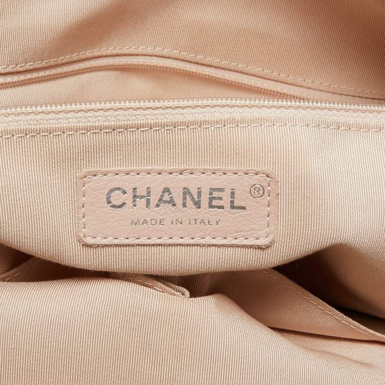 Chanel La Pausa Bay Multicolor Canvas Tote with Leather & Chain Handles