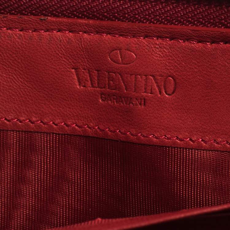 Valentino Red Zip-Around Wallet