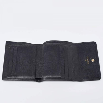 Chanel Black Timeless CC Flap Trifold Wallet – Caviar Leather