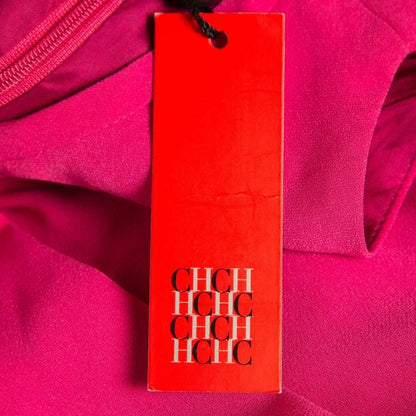 CH Carolina Herrera Pink Crepe Sleeveless Belted Maxi Dress – Size S