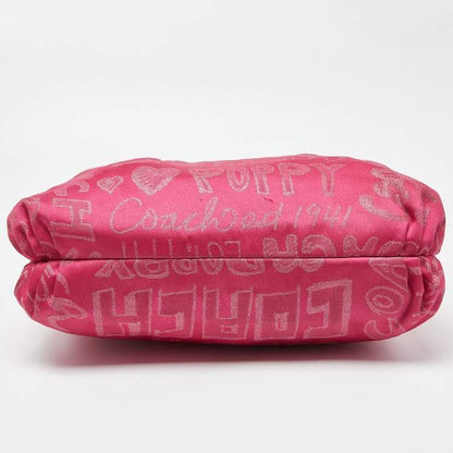 Coach Pink Canvas & Patent Leather Poppy Glam Tote