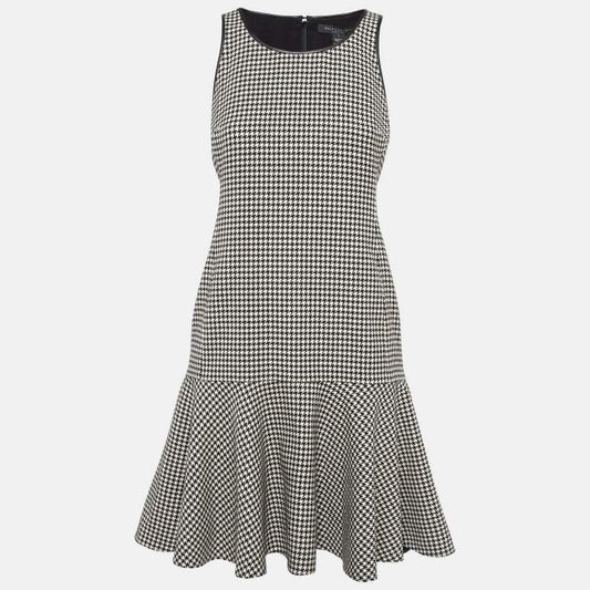 Ralph Lauren Houndstooth Wool Flounce Mini Dress – Size S – Brand New
