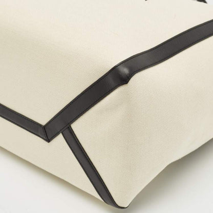 Valentino Garavani VLTN White & Black Canvas Tote Bag