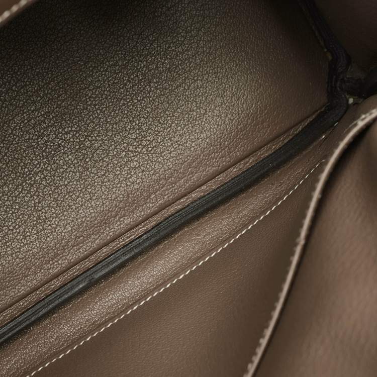 Hermès Birkin 25 Etoupe Tadelakt Leather Bag
