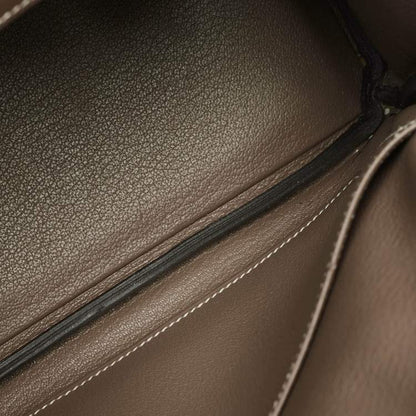 Hermès Birkin 25 Etoupe Tadelakt Leather Bag