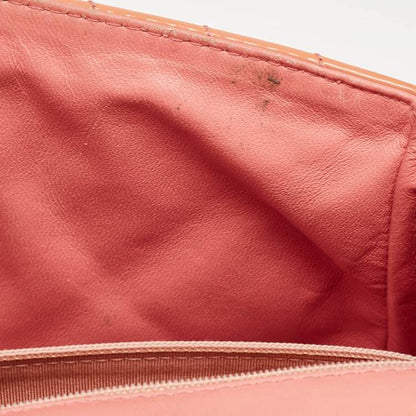 Chanel Pink Chevron Patent Leather Jumbo Flap Bag