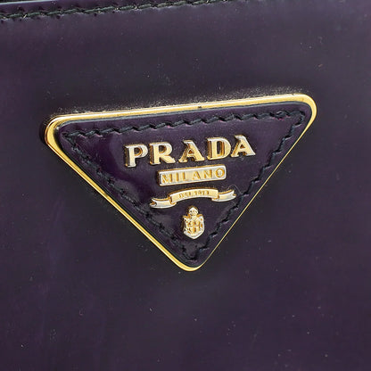 Prada Purple Vernice Leather Promenade Bag