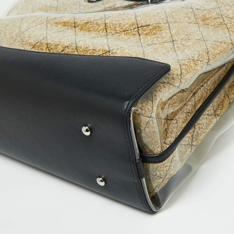 Chanel Black Leather & PVC 31 Shopping Bag