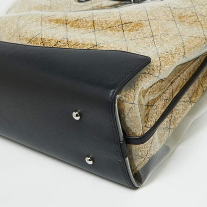 Chanel Black Leather & PVC 31 Shopping Bag