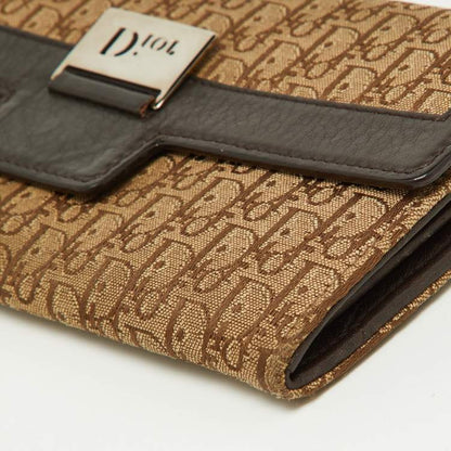 Dior Oblique Beige/Brown Leather  Wallet