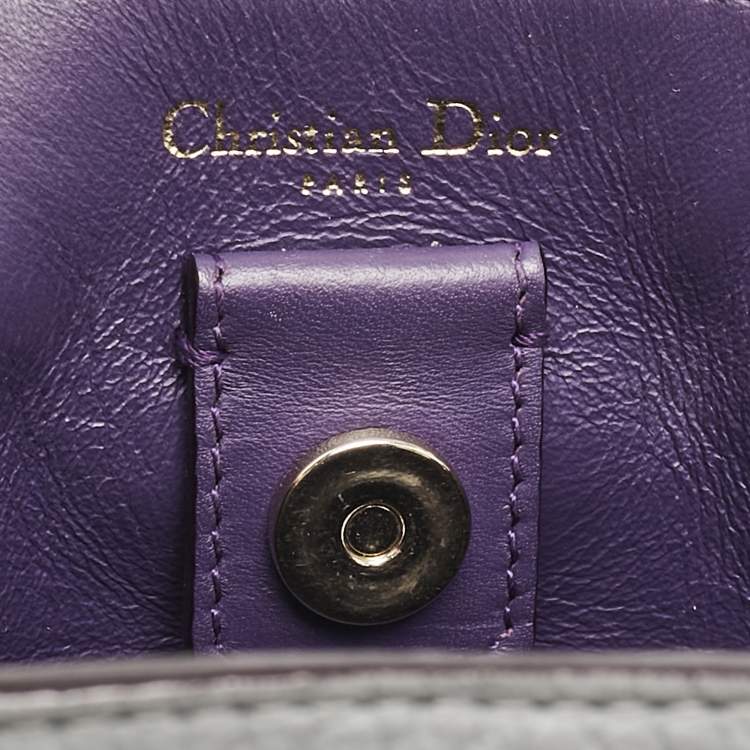 Dior Mini Diorissimo Tote in Grey Leather