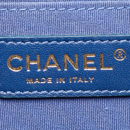 Chanel Blue Quilted Denim CC Flap Double You Backpack