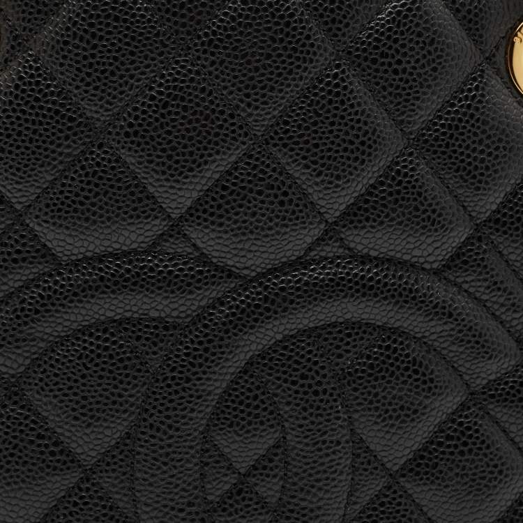 Chanel Black Quilted Caviar Leather GST Grand Shopping Tote