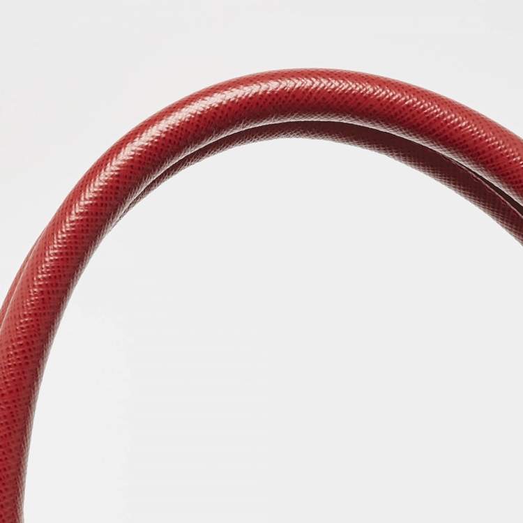 Prada Red Saffiano Lux Leather Medium Tote